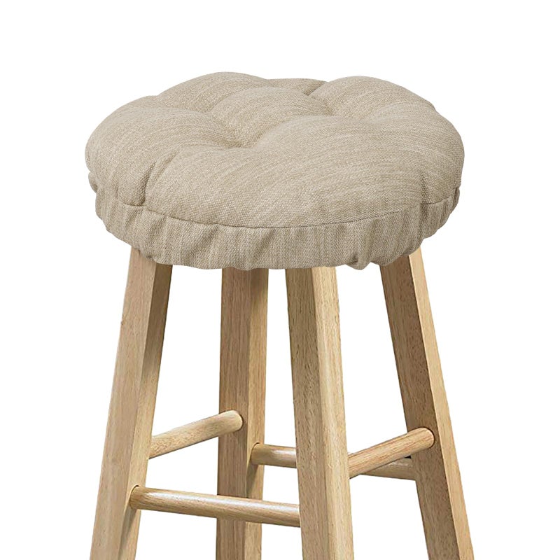 baibu Stool Covers Round, Super Soft Round Bar Stool Cushion Covers Seat Cushion - One Cushion Only (Beige,15" (38cm)) - Image 1